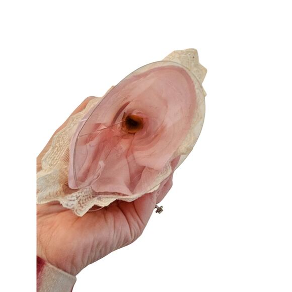 Vintage Christmas Tree Topper Angel Light Pink Porcelain Victorian - Picture 4 of 5